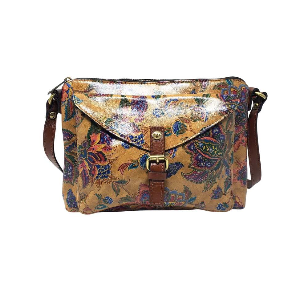 Patricia Nash Avellino Crossbody Organizer Bag Multi Spring Floral Leather